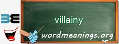 WordMeaning blackboard for villainy